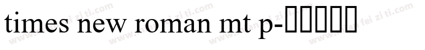 times new roman mt p字体转换
